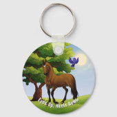 Personalisiertes Vollblutpferd Schlüsselanhänger (Rückseite)
