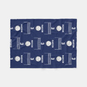 Personalisiertes Volleyball-Ball & Net-Muster Fleecedecke (Vorderseite (Horizontal))