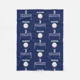 Personalisiertes Volleyball-Ball & Net-Muster Fleecedecke