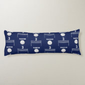 Personalisiertes Volleyball-Ball & Net-Muster Seitenschläferkissen (Rückseite)