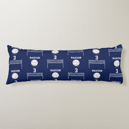 Personalisiertes Volleyball-Ball & Net-Muster Seitenschläferkissen (Vorderseite)