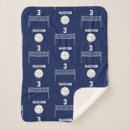 Personalisiertes Volleyball-Ball & Net-Muster Sherpadecke