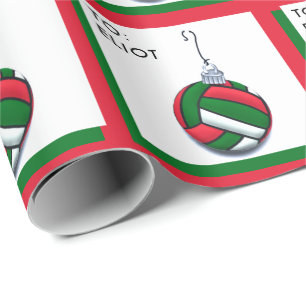 Personalisiertes Volleyball-Feiertagsgeschenk Geschenkpapier