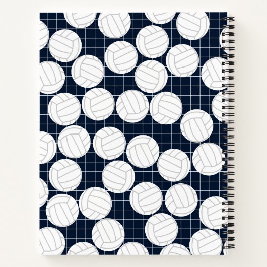 Personalisiertes Volleyball-Notebook Notizblock (Rückseite)