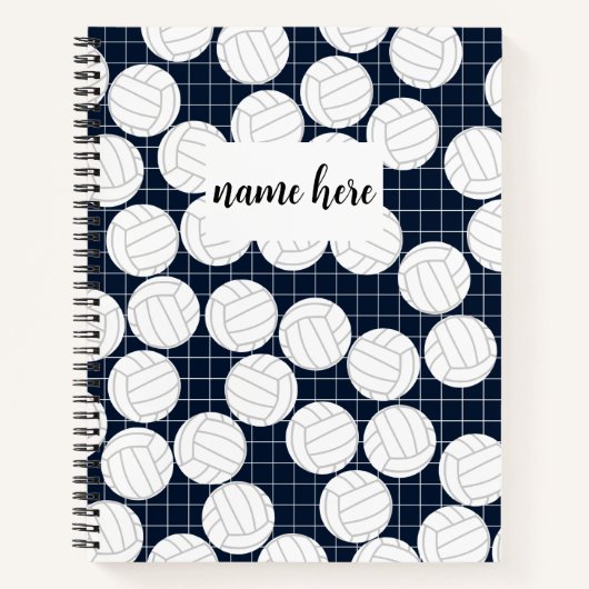 Personalisiertes Volleyball-Notebook Notizblock (Vorderseite)