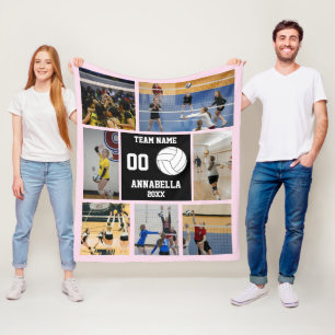 Personalisiertes Volleyball-Senior-Night-Andenken Fleecedecke