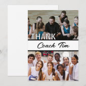 Personalisiertes Volleyball-Trainer-Foto Dankeskarte (Vorne/Hinten)