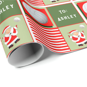 Personalisiertes Volleyball-Weihnachten Geschenkpapier