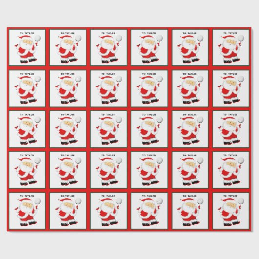 Personalisiertes Volleyball Weihnachtsgeschenk Geschenkpapier (Flach)
