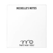 Personalisiertes Volleyballsportzeichen Notizblock (Vorderseite)