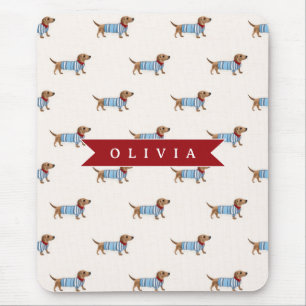 Personalisiertes Vornehmes Süßes Dachshund-Hund-Mu Mousepad