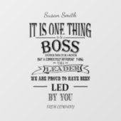 personalisiertes Vorruhestandszeichen Fensteraufkleber (Blatt)