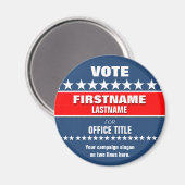 Personalisiertes Wahlkampfmagnet Magnet (Vorderseite/Rückseite)