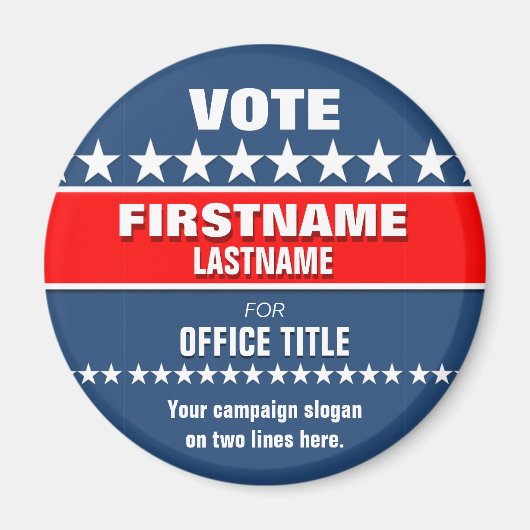 Personalisiertes Wahlkampfmagnet Magnet (Vorne)