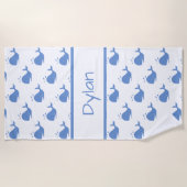 Personalisiertes Wal-Badetuch Strandtuch (Vorderseite)