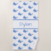 Personalisiertes Wal-Badetuch Strandtuch (Vorderseite)