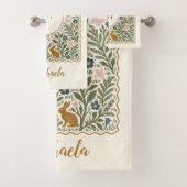 Personalisiertes Wald-Farn-Monogramm Badhandtuch Set (Insitu)