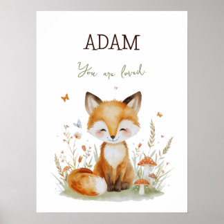Personalisiertes Wald-Fuchs -Du bist geliebt Pos Poster
