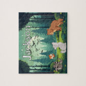 Personalisiertes Wald-Kinder-Name-Puzzle Puzzle (Vertikal)