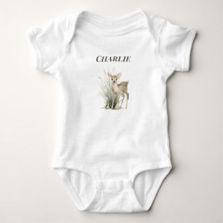Personalisiertes Waldhirsch-Baby Baby Strampler