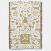 Personalisiertes Waldland Holiday Throw Blanket Decke (Vorderseite Vertikal)
