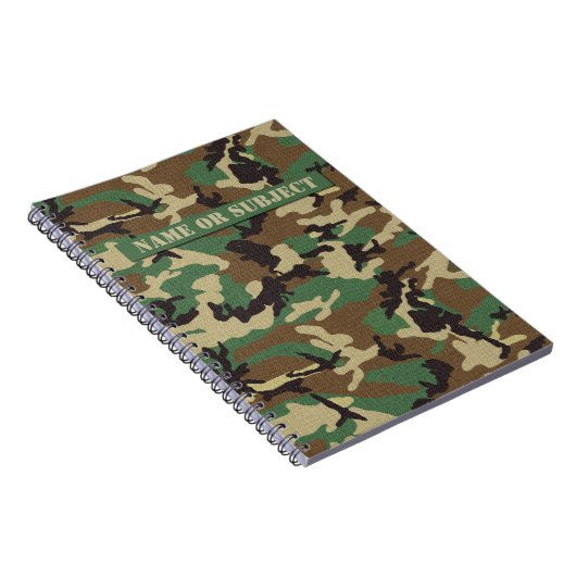 Personalisiertes Waldmilitär tarnt Notizbuch Notizblock (Rechte Seite)