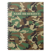 Personalisiertes Waldmilitär tarnt Notizbuch Notizblock (Vorderseite)