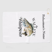 Personalisiertes Walleye Whisperer Leichthandtuch Golfhandtuch (Horizontal)
