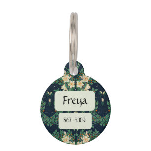 Personalisiertes Walter Crane "Francesca" Botanisc Haustiermarke