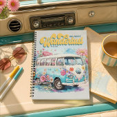 Personalisiertes Wanderlust Retro Bus Travel Journ Notizblock