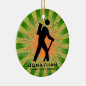 Personalisiertes Wandern Keramik Ornament (Rechts)