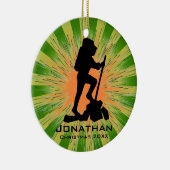 Personalisiertes Wandern Keramik Ornament (Rechts)