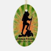 Personalisiertes Wandern Keramik Ornament (Rechts)