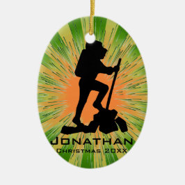 Personalisiertes Wandern Keramik Ornament