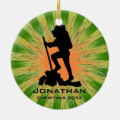 Personalisiertes Wandern Keramik Ornament (Hinten)