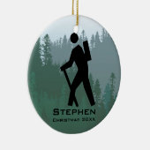 Personalisiertes Wandern Keramik Ornament (Rechts)