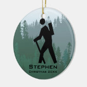 Personalisiertes Wandern Keramik Ornament (Links)