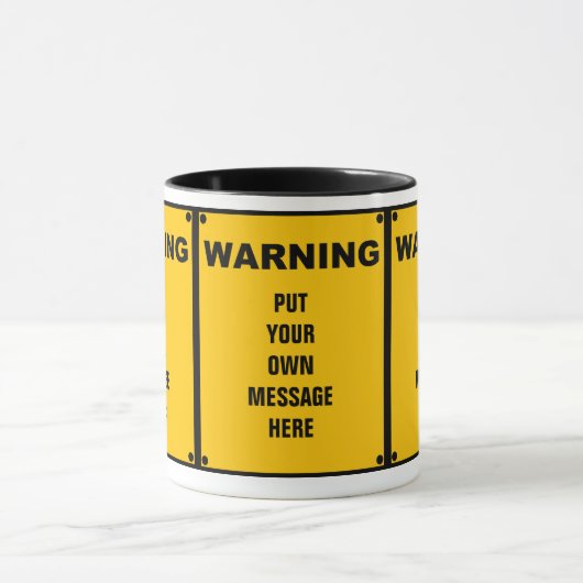 Personalisiertes Warnzeichen Tasse (Zentrum)