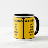Personalisiertes Warnzeichen Tasse (VorderseiteRechts)