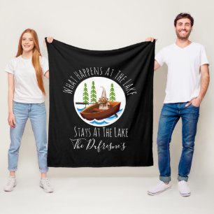 Personalisiertes "Was am See passiert" Fleecedecke
