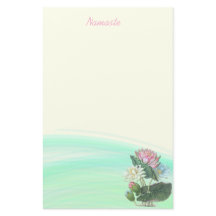 Personalisiertes Wasser-Lilien-Pool-Briefpapier