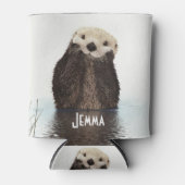 Personalisiertes Wasser zeichnend Otter Dosenkühler (Vorderseite)