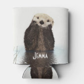 Personalisiertes Wasser zeichnend Otter Dosenkühler (Rückseite)