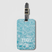 Personalisiertes Wasserbad Gepäckanhänger (Vorderseite Vertikal)