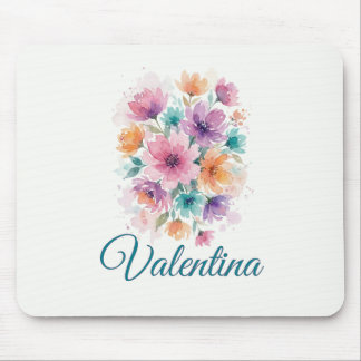 Personalisiertes Wasserfarben-Blumen-Name-Mauspad Mousepad