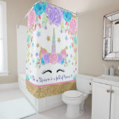 Personalisiertes Wasserfarben Blumenmoor Duschvorhang (Beispiel)