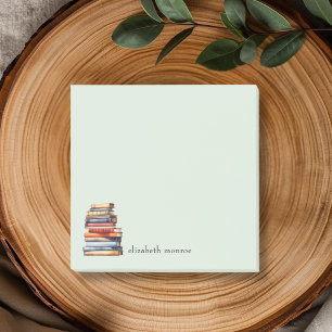 Personalisiertes Wasserfarben-Buchstapel-Notizbuch Post-it Klebezettel