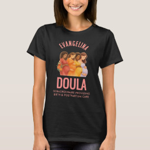 Personalisiertes Wasserfarben-Geburts-Postpartum-D T-Shirt