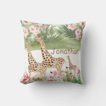 Personalisiertes Wasserfarben-Giraffen-Grün-Nurser