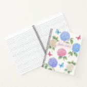 Personalisiertes Wasserfarben-Hydrangea-BlumenNote Notizblock (Innenseite)
